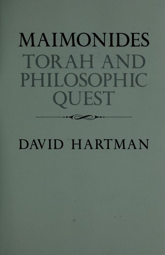 Cover of Maimonides: Torah and Philosophic Quest