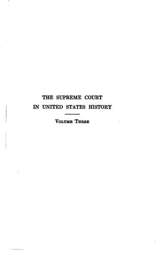 Cover of The Supreme Court in United States History