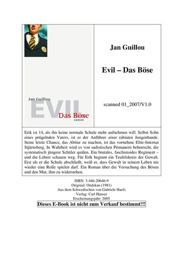 Cover of Evil. Das Böse