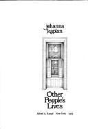 Cover of Other People's Lives