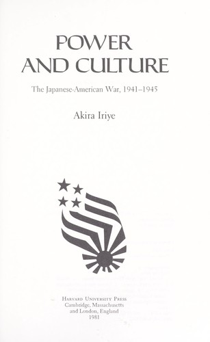 Cover of Power and Culture: The Japanese-American War, 1941–1945