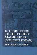 Cover of Introduction to the Code of Maimonides