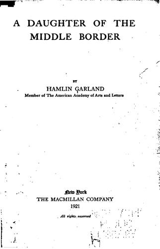Cover of A Daughter of the Middle Border