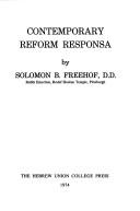 Cover of Contemporary Reform Responsa