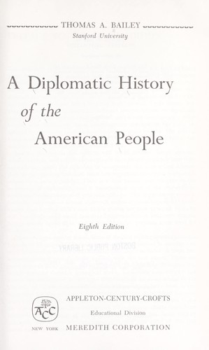 Cover of A Diplomatic History of the American People