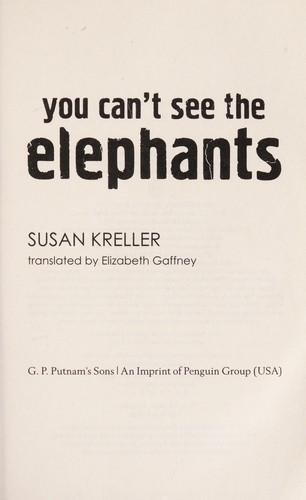Cover of You Can't See The Elephants