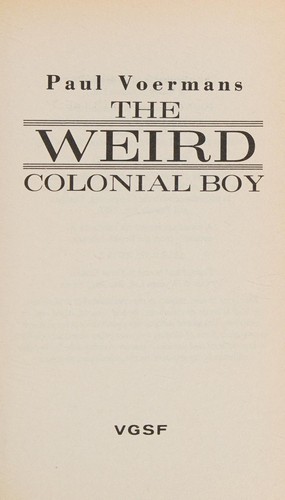 Cover of The Weird Colonial Boy