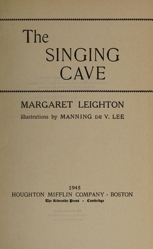 Cover of The Singing Cave