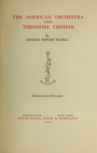 Cover of The American Orchestra and Theodore Thomas