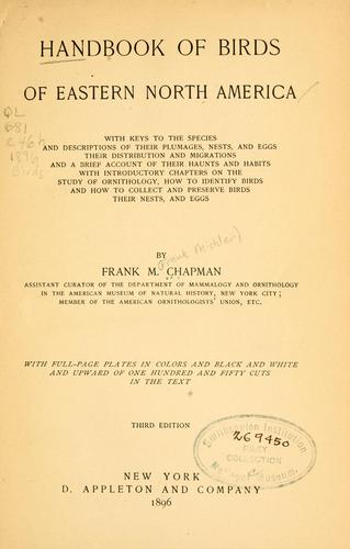Cover of Handbook of Birds of Eastern North America