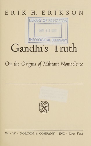 Cover of Gandhi's Truth: On the Origins of Militant Nonviolence