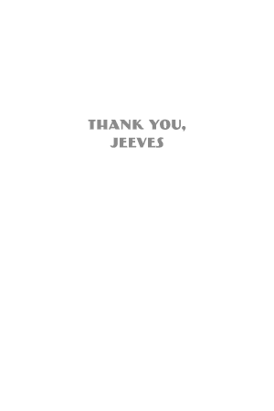 Cover of Thank You, Jeeves