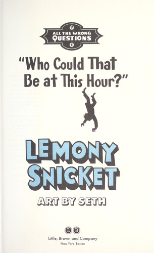 Cover of Who Could That Be at This Hour?
