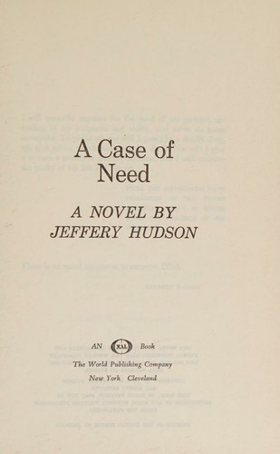 Cover of A Case of Need
