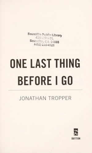 Cover of One Last Thing Before I Go