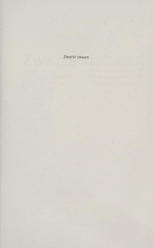 Cover of Zwarte zwaan