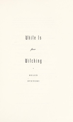 Cover of White is for Witching