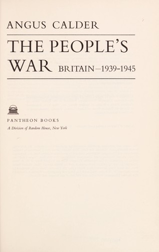 Cover of The People's War: Britain, 1939-1945