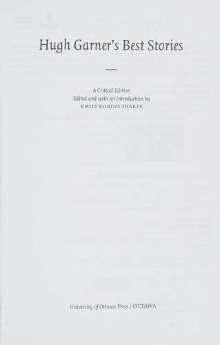 Cover of Hugh Garner's Best Stories