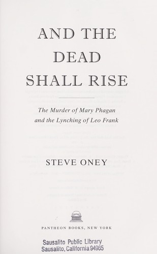 Cover of And the Dead Shall Rise