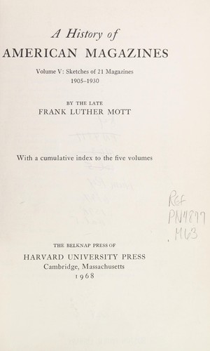 Cover of A History of American Magazines