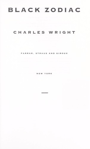 Cover of Black Zodiac