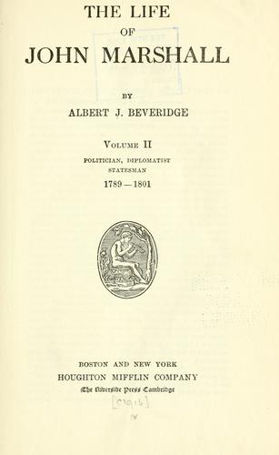 Cover of The Life of John Marshall