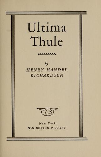 Cover of Ultima Thule