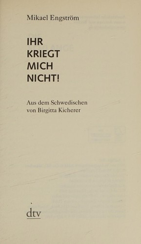 Cover of Ihr kriegt mich nicht