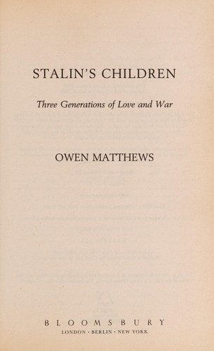 Cover of Stalin's Children