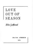 Cover of Love Out of Season