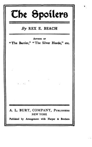 Cover of The Spoilers