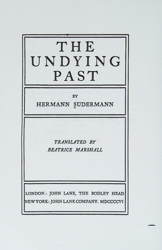 Cover of The Undying Past